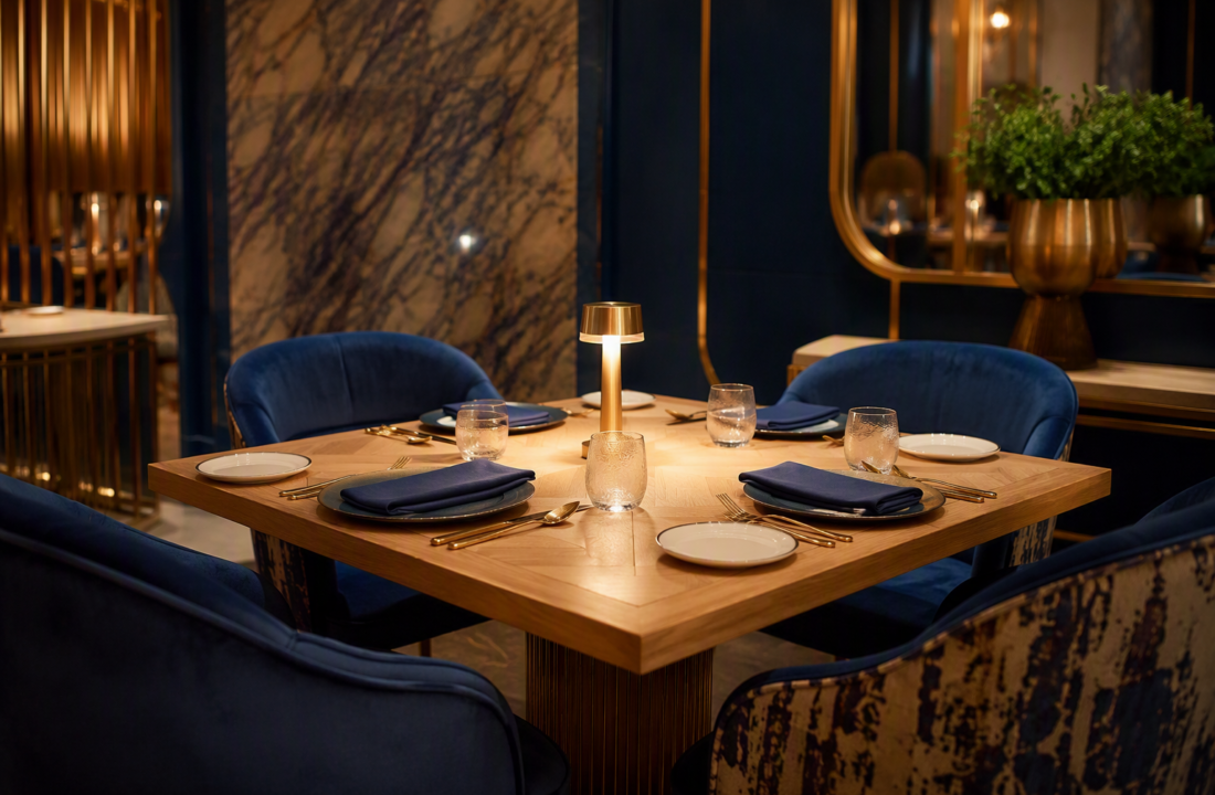 Group Seating Layouts in Jaipur: Tables for Ten at Nouba Restaurant and Rooftop Lounge, C-Scheme Jaipur