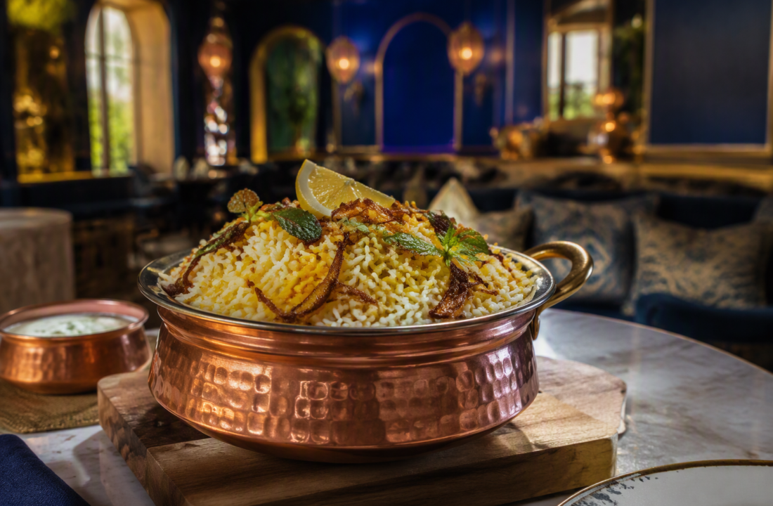 Dum Biryani Layers: Home vs Jaipur Tips at Nouba Restaurant and Rooftop Lounge, C-Scheme Jaipur