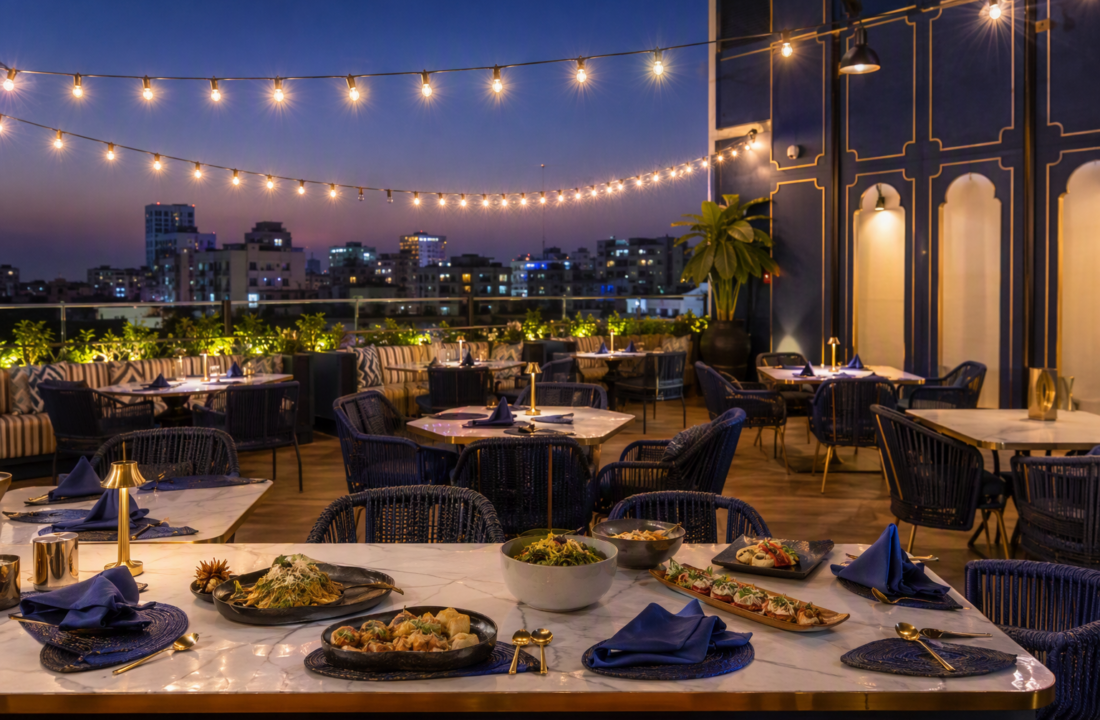 Fourth Floor Rooftop Jaipur Tables for Ten Weekends at Nouba Restaurant and Rooftop Lounge, C-Scheme Jaipur