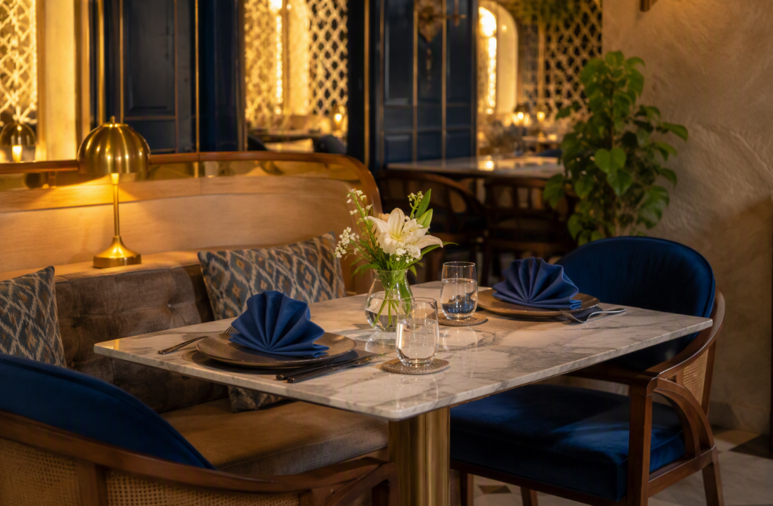 Date Night Dining in Jaipur: Booking a Quiet Table at Nouba Restaurant and Rooftop Lounge, C-Scheme Jaipur