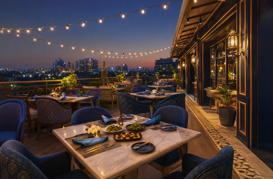 Electric Blue Rooftop Birthday Jaipur Fourth Floor at Nouba Restaurant and Rooftop Lounge, C-Scheme Jaipur