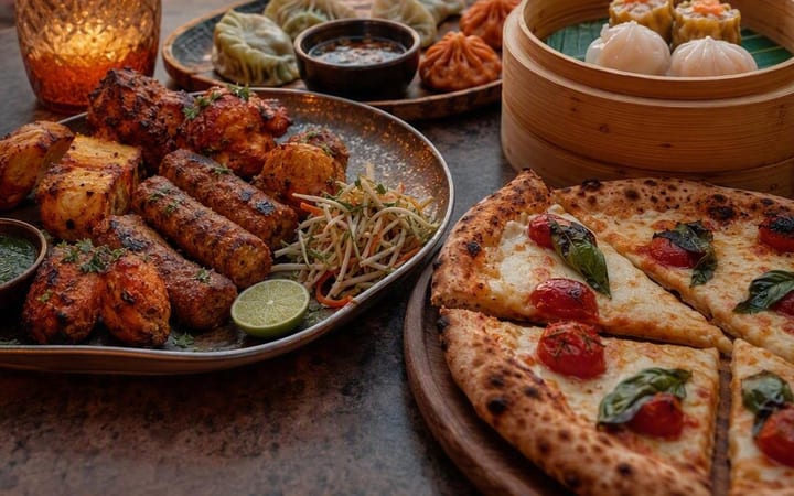 Family Restaurant Jaipur: Sharing Family Dinner at Rooftop Table