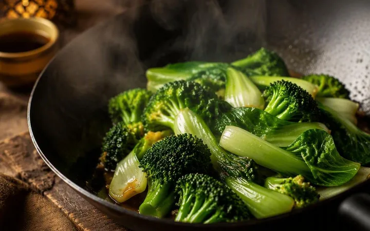 Veg Restaurants Near Me: Stir-Fried Broccoli Bok Choy Sharing for Four to Ten
