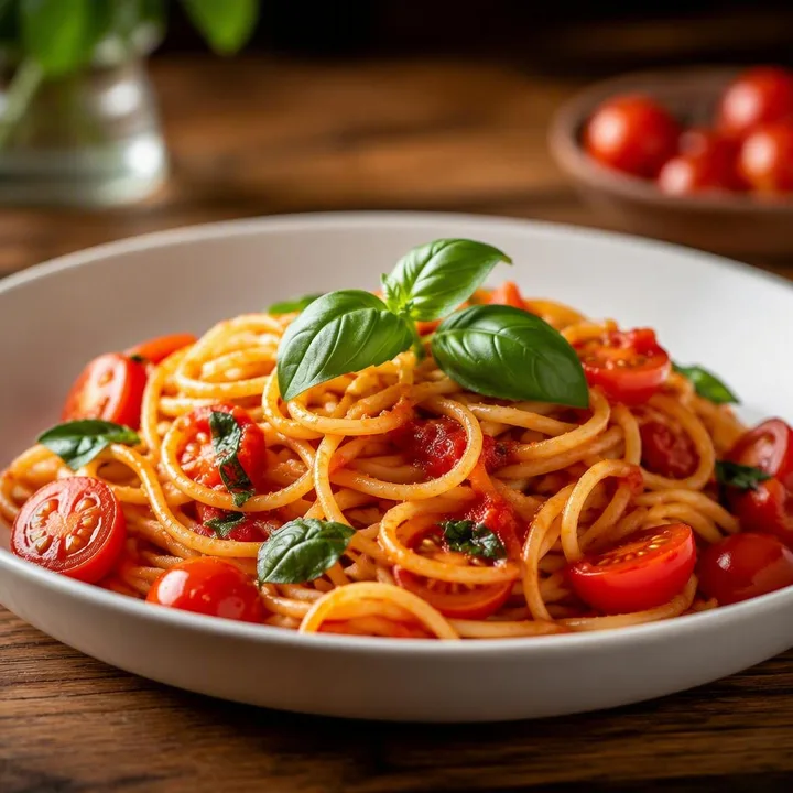 Plate of pasta with mild sauce and vegetables at Nouba Restaurant and Rooftop Lounge, C-Scheme Jaipur