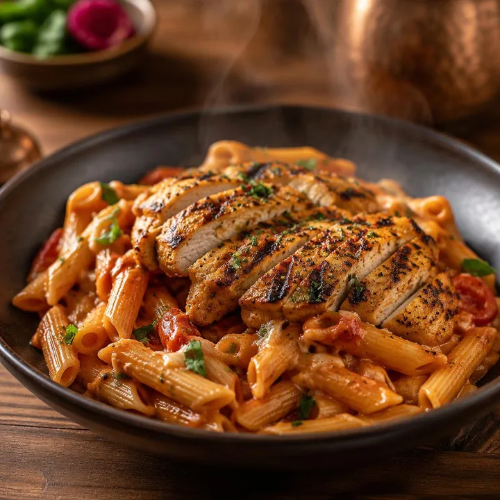 Plate of pasta with Italian mains on table at Nouba Restaurant and Rooftop Lounge, C-Scheme Jaipur
