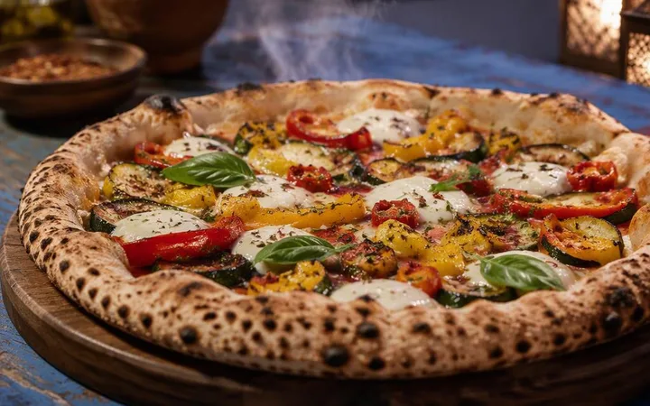 Italian Restaurant Near Me: Custom Pizza Toppings Sharing for Tables of Four to Ten
