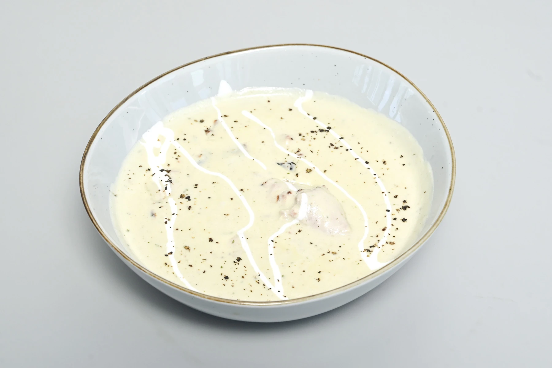 Cream soup at Nouba Jaipur