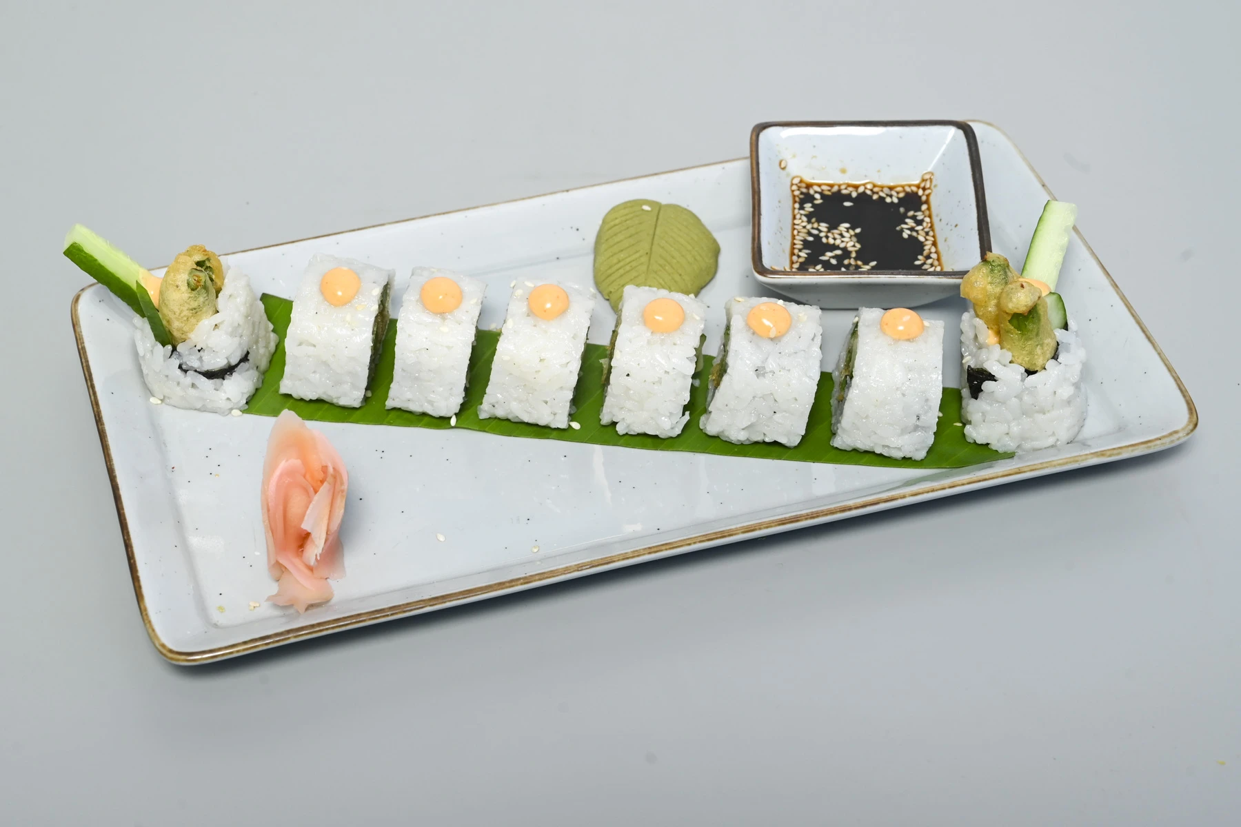 Uramaki sushi roll at Nouba Jaipur